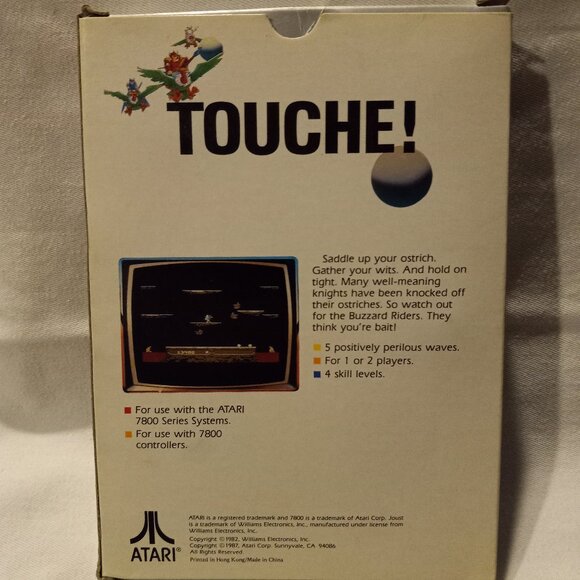 JOUST CIB - ATARI 7800 UN-Tested - Picture 2 of 6
